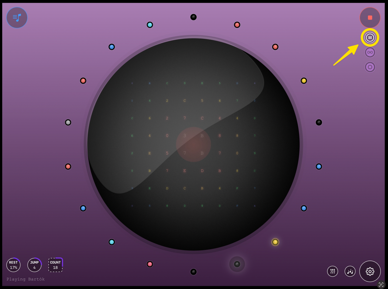Autopause button